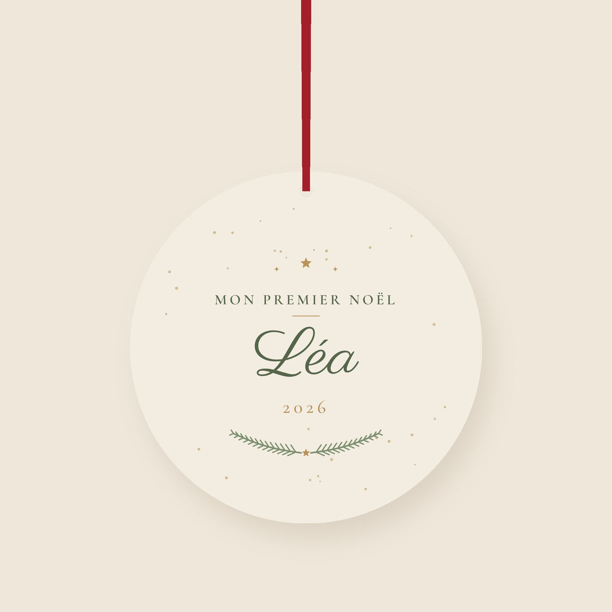 Boule de Noël personnalisée Mon premier Noël suspendue
