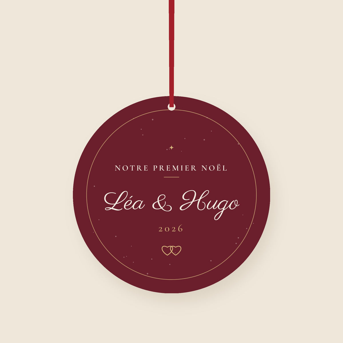 Boule de Noël personnalisée – Notre premier Noël