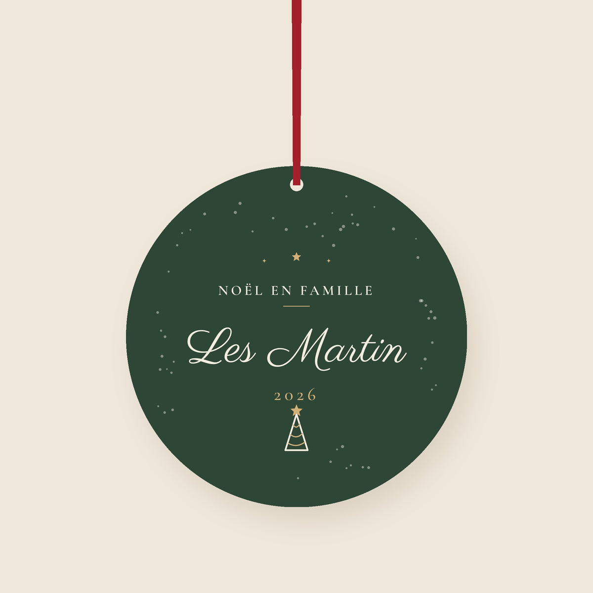 Boule de Noël personnalisée – Noël en famille